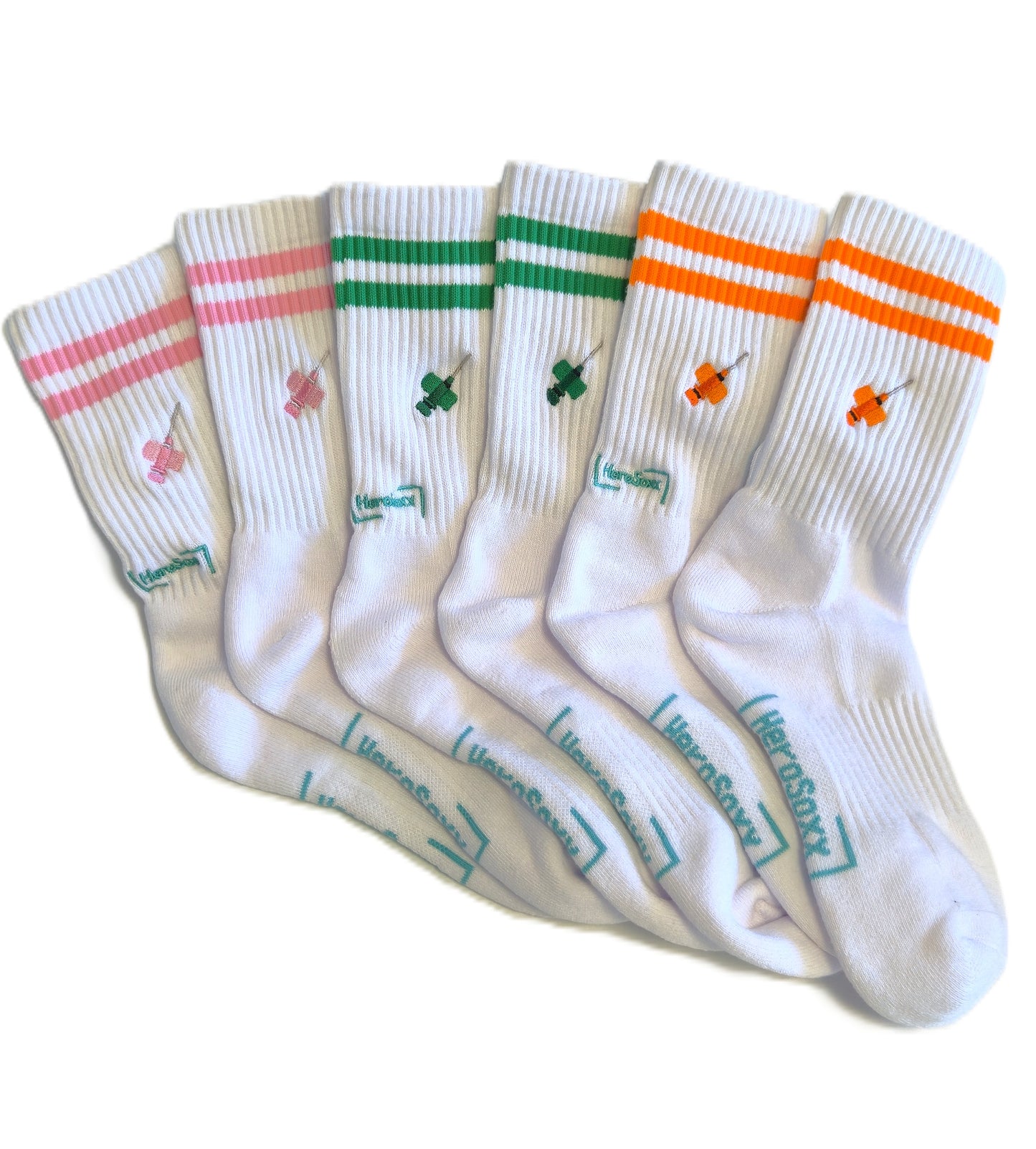 Viggo-Socken im Bundle: rosa/grün/orange zum Vorteilspreis!