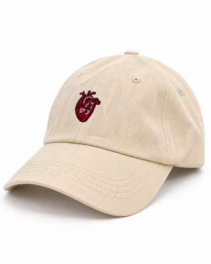 Anatomisches Herz - Cap - beige