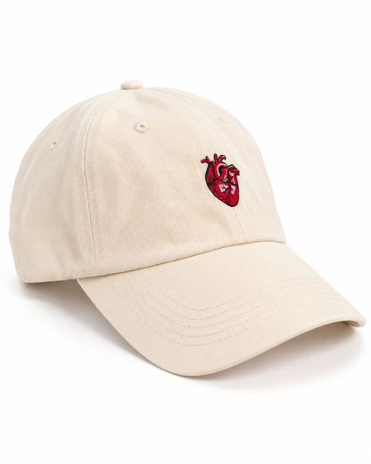 Anatomisches Herz - Cap - beige